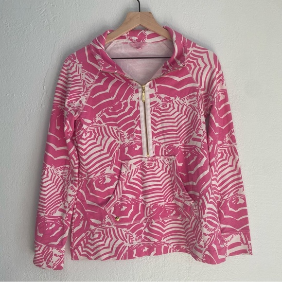 Lilly Pulitzer Pink and White popover‎ size small - Picture 2 of 5